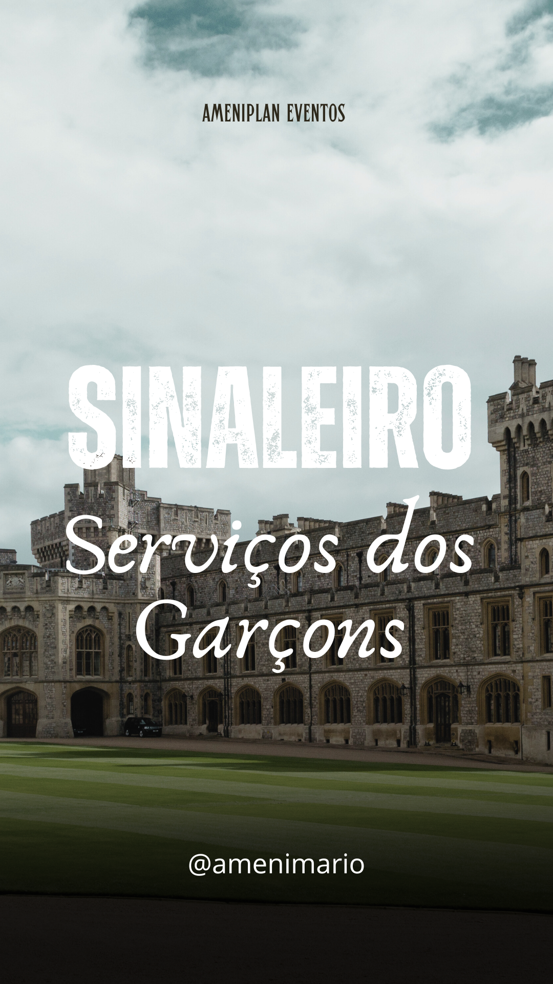 Os sinaleiros dos serviços de Garçons nos Castelos no Reino Unido e na India